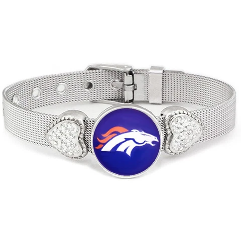 Denver Broncos Women's Adjustable Silver Bracelet Jewelry Gift D26 Cover