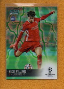 Neco Williams 2020-21 Stadium Club Chrome Aqua Green Electric RC #27 /150
