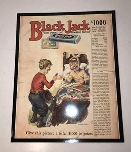 1927 Ad For Blackjack Licorice Chewing Gum Real Photograph Children Sharing Gum - Picture 1 of 7