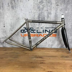 2012 Holland Cycles Exogrid 53cm Rim Brake Carbon Titanium Frameset 700c 1855g - Picture 1 of 10
