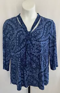 Style & Co. ladies size XL blouse with ties and paisley print. - Picture 1 of 8