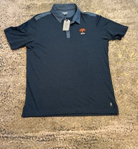Mens Ashworth Golf Polo Shirt Short Sleeve Large Green (Orange Oak Tree Logo) - Picture 1 of 2