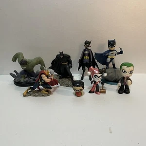 Small DC & Marvel 8 Figure Super Hero Bundle - Batman, Hulk, Thor, Harley, Joker - Picture 1 of 8