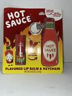 Hot Sauce Flavored Lip Balm and Keychain,New