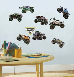 Monster Trucks Collection Wall Stickers Vinyl Decal Art Mural Boys Nursery Decor - Picture 1 of 8