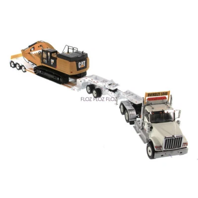 para tractor de cabina CAT 1/50 HX520 con remolque Lowboy XL 120 HDG y juego 349F L XE Foto 1 de 4