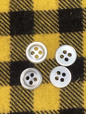 "Lote de 100 camisas de repuesto extra de repuesto LEVI'S NOS botón blanco perla acrílico 3/8""" Foto 1 de 4