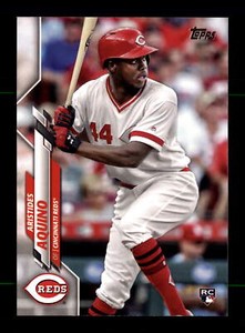 2020 Topps #20 Aristides Aquino Rookie Card RC Cincinnati Reds Baseball