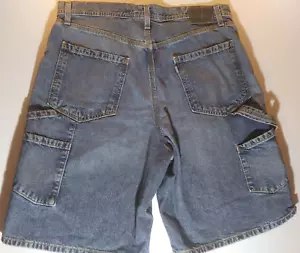 Pantaloncini jeans carpentiere Levi's Silvertab vintage 2003 uomo 37x10,5 skater 8 tasche passante - Foto 1 di 11