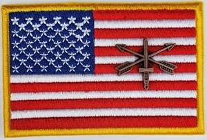 Amerikanische Flagge US Special Forces Aufnäher Bügelbild GOLD Kanten Bordüre - Bild 1 von 3