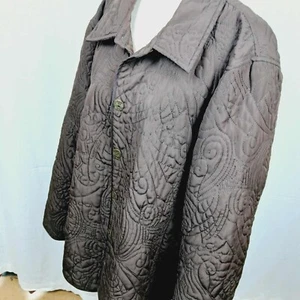 Millers Chocolate Brown Quilted Lightweight Button Front Jacket Size 22 - Picture 1 of 11