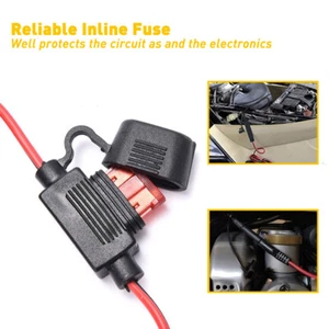 SAE to USB Cable 2.1A Adapter Waterproof Motorcycle USB Kit Charger Inline Fuse - Picture 1 of 11