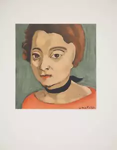 Henri MATISSE: Porträt mit schwarzem Samtband, Lithographie signiert - Bild 1 von 5