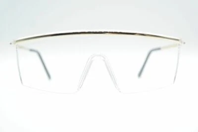 GSF 166 0196 Gafas de Seguridad Plateadas Medio Marco Anteojos Nuevas Foto 1 de 4