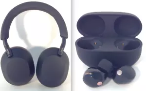 PACCHETTO Sony Wireless WH-1000XM5 cuffie e auricolari WF1000XM5 cancellazione rumore - Foto 1 di 5