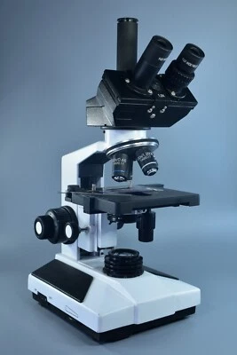 40X-2000X 三筒望远镜复合显微镜带相机端口实验室或多用途 — 第 1/4 张图片