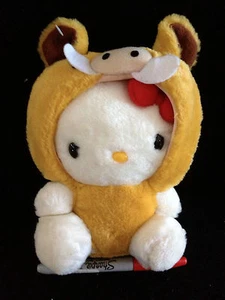 RARE VINTAGE-2000 SANRIO HELLO KITTY 'WILD BOAR' PLUSH from Japan-ship free - Picture 1 of 2