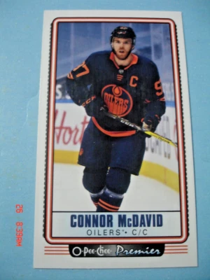 2021-22 O-Pee-Chee "Tall Boys" (Premier) Insert SP # P-1 Connor McDavid! - Image 1 of 2