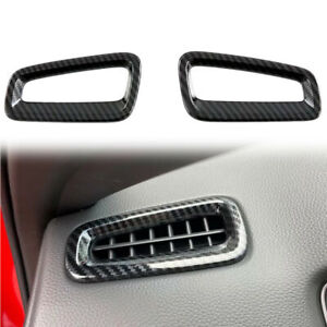 For Honda Civic 2022-2023 Carbon Fiber side Dashboard Air Vent Outlet Cover Trim