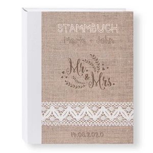 Stammbuch der Familie Lino Stammbücher personalisiert Vintage Hochzeit Trauung - Bild 1 von 6