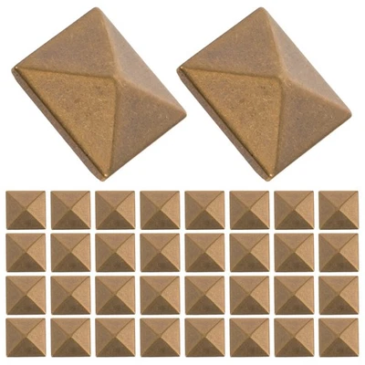  100 Pz 9x9 cm Piramide Spike Borchie Flatback Leathercraft Punk Rivetto Borchie - Immagine 1 di 4