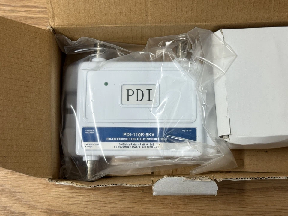 PDI-110R-6KV 5-42 MHZ Return Path - 54-1000MHz Forward Path 10db Gain - New - Image 1 of 2