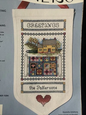 Banner de saludo de campo para personalizar kit de punto de cruz JCA NIP 6x11 Foto 1 de 4