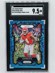 Rashee Rice 2023 Panini Prizm No Huddle Blue Disco  Rookie /95 RC #350 SGC 9.5 - Picture 1 of 2