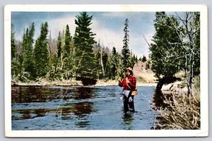 Postcard Canada Ontario Trout Time Fly Fishing - Foto 1 di 2