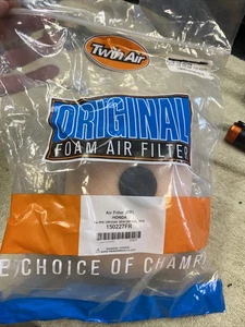 Twin Air Replacement Backfire Filter 150227FR Honda PFK CRF450X CRF450L 2019 New - Picture 1 of 6