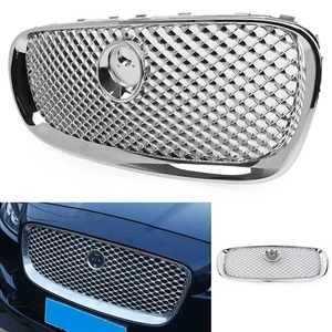Para Jaguar XF X-F 2008-2011 4 puertas parachoques superior rejilla malla cromo plateado - Imagen 1 de 8