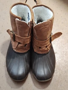 Bota de goma impermeable al agua Sperry Rip marrón/goma bronceada/gamuza para mujer talla 9,5 M - Imagen 1 de 8