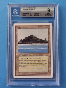 Tropical Island Revised MTG Dual Land Reserved List Graded BGS QUAD 9 MINT!!! - Bild 1 von 2