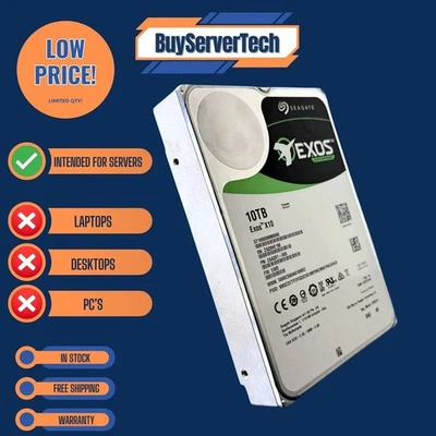 Seagate Exos ST10000NM0096 10TB 7200RPM 12Gb/s 256MB 3.5" SAS Enterprise HDD - Image 1 of 4