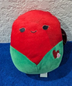Squishmallows '2023 Valentine Squad B 8 Zoll Walsh die rote Rose Plüsch Neu mit Etikett - Bild 1 von 9
