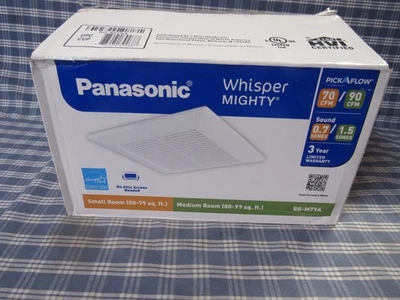 Panasonic RG-M79A WhisperMighty Bathroom Fan 70/90 CFM FAST FREE SHIPPING. - Image 1 of 4