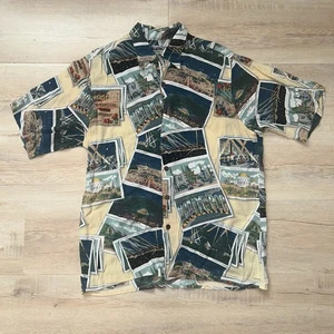 Vtg Reyn Spooner Shirt Hawaiian Size Medium Hollywood California - Picture 1 of 13