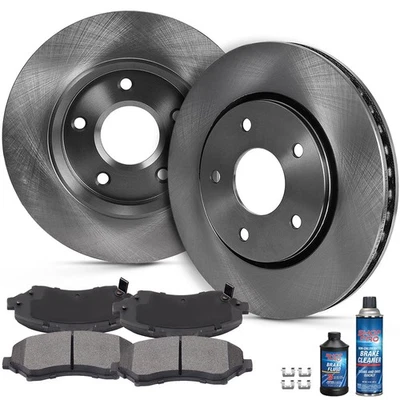 Fits Dodge Grand Caravan 2008-2010 Front Brake Vented Rotors And Ceramic Pads - Image 1 of 4