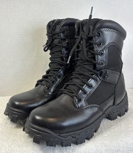 Rocky FQ0002173 Men’s 8” Alpha Force Zip Up Duty Black Leather Boots Size 4.5M - Picture 1 of 23