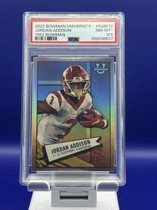 Bowman University #52BF12 2022 Jordan Addison 1952 Bowman PSA 8,5 Low Pop - Imagen 1 de 3