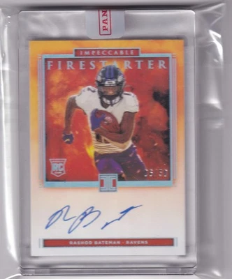 Rashod Bateman 2021 Panini Impeccable Firestarter Rc On Card Auto (6/50) - Image 1 of 2