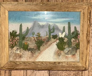 Vintage Landscape View Co. Tucson Arizona 3-D Desert Scene Diorama 8” x 6” - Picture 1 of 10