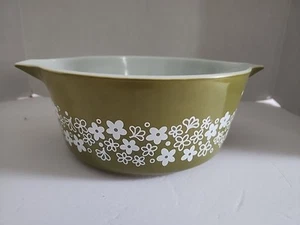 Pyrex Ciotola di Miscelazione Green Daisy Buone Condizioni 2 1/2 Quart - Foto 1 di 6