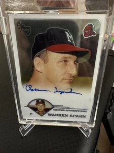 2003 Topps Retired Signature Edition Warren Spahn Auto Autograph #TA-WS Braves - Picture 1 of 3
