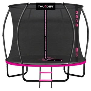 Gartentrampolin Outdoor Komplettset mit Sicherheitsnetz THUNDER® ULTRA 8FT Rosa - Bild 1 von 12