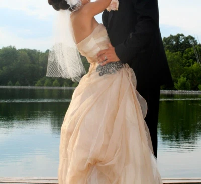 Свадебное платье Swarovski Elements Vera Wang размер 4 потрясающее оригинальное. $12000.00... - Изображение 1 из 4