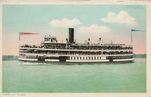 1900's Postcard Steamer Columbia Illinois River Sank 1918 UNPOSTED S46 - Picture 1 of 2