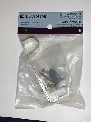 "Herrajes decorativos para cortinas Levolor • Soporte mate para varillas de 3/4"" gancho único" Foto 1 de 3