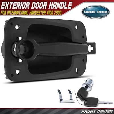 Front Driver Exterior Door Handle with Key Set for International Harvester 4100 - Image 1 of 4