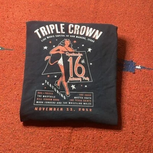 Triple Crown T-Shirt San Marcos Bar Live Music Capital 16th Anniversary Unisex XL - Bild 1 von 7